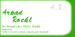 arpad rockl business card